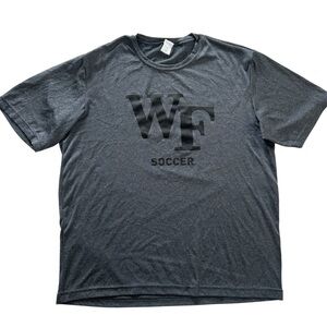 Wake Forest Demon Deacons Soccer Men’s Dark Gray Athletic WF Logo T-Shirt size